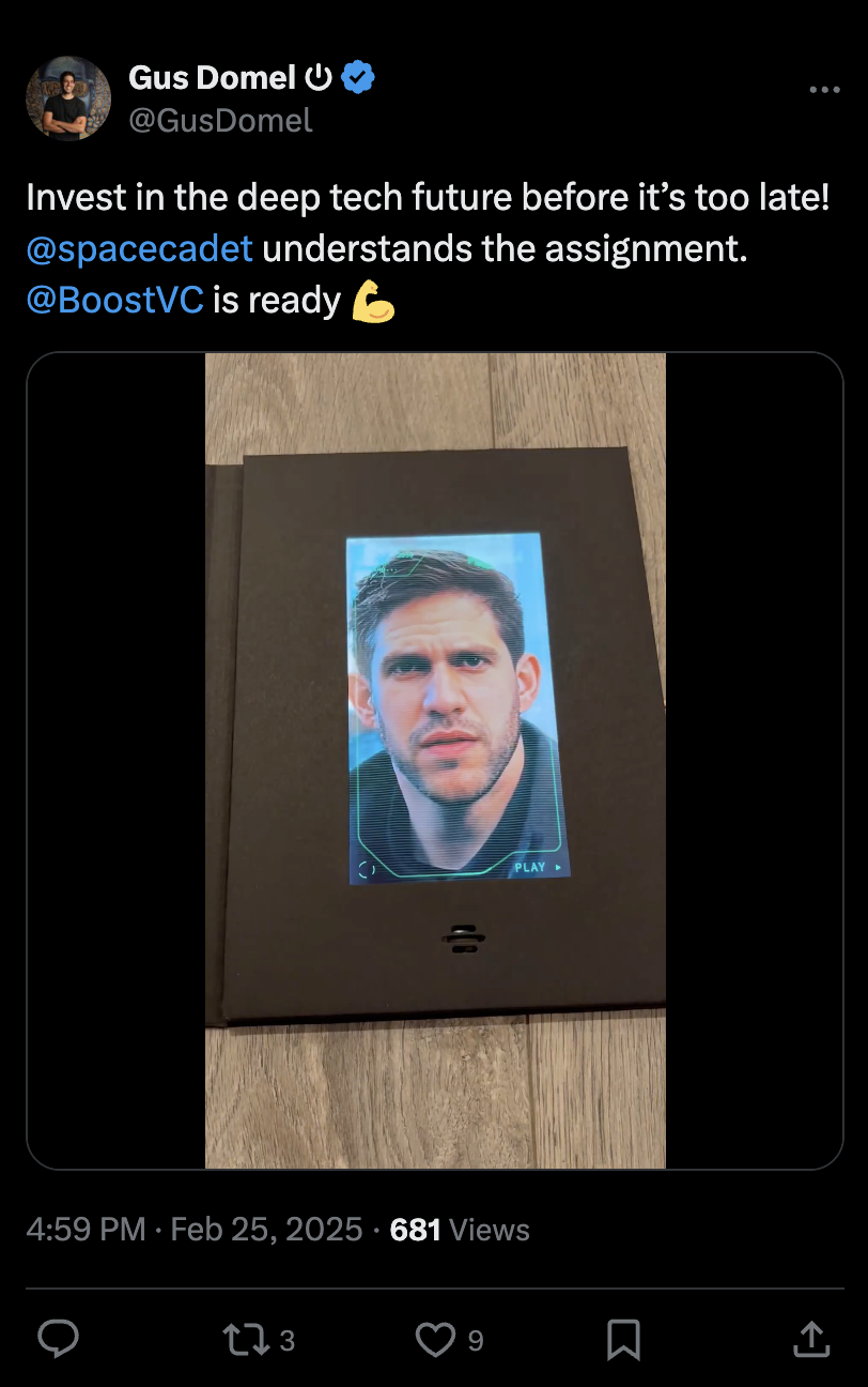 Tweet by Gus Domel